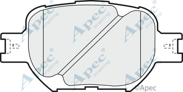 APEC BRAKING stabdžių trinkelių rinkinys, diskinis stabdys PAD1180